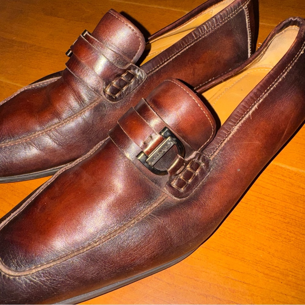 Magnanni Raso II Men's Brown Leather Loafers Size 39/ US 7